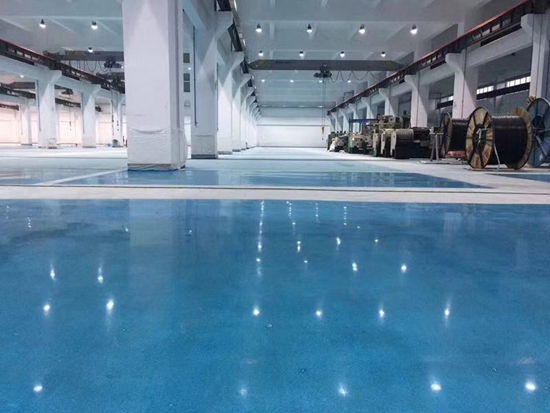 沈阳世贸五里河花园染色彩色金钢砂加密封固化研磨地坪